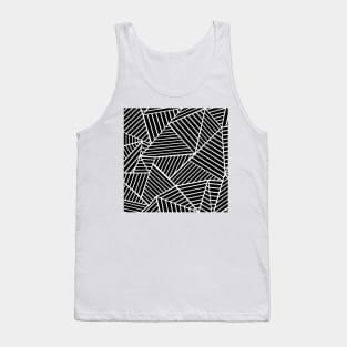 Abstract Lines Zoom Black Tank Top